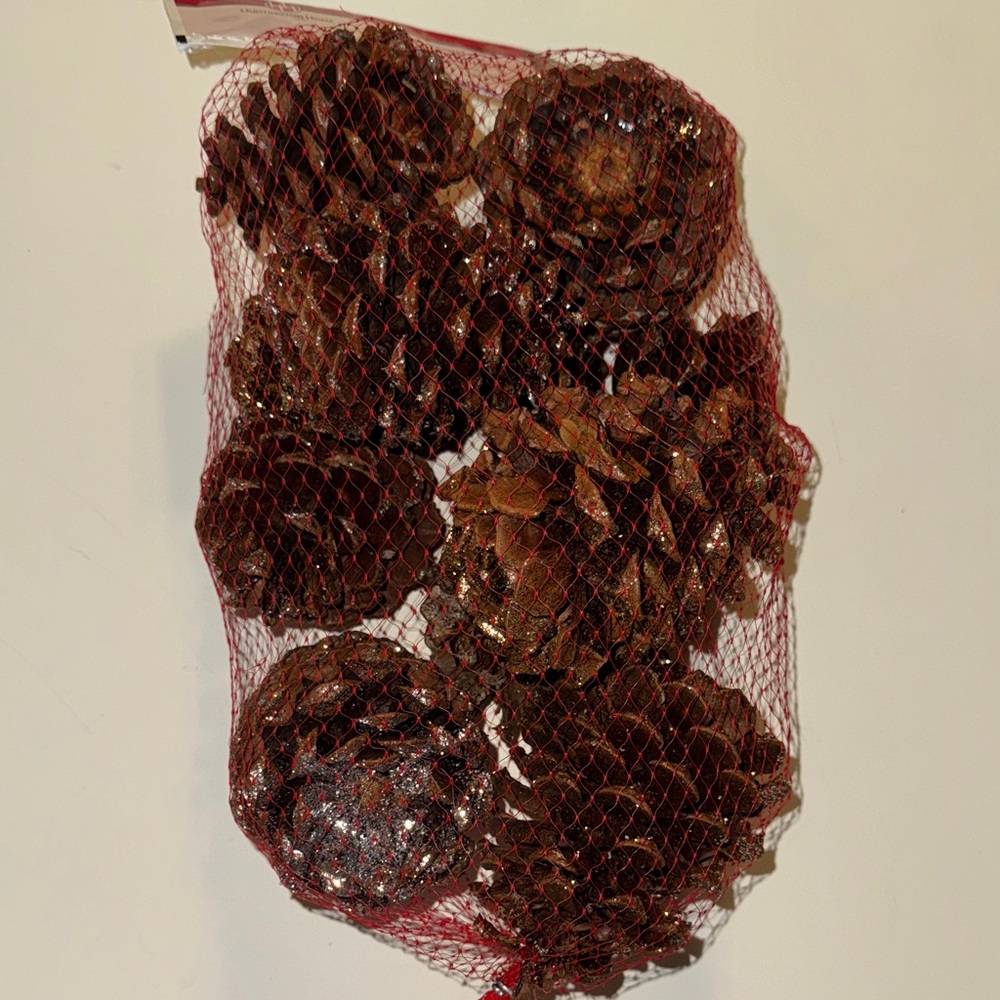 Huntington Home 10’Glittered Pine Cones Holiday Home Decor Christmas
